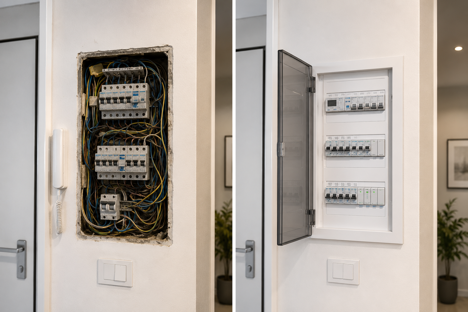 Nuovo quadro elettrico installato in abitazione
