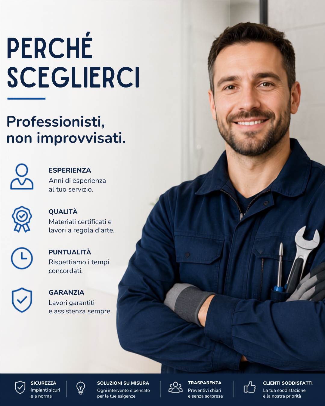 Tecnico professionista che esamina impianto elettrico